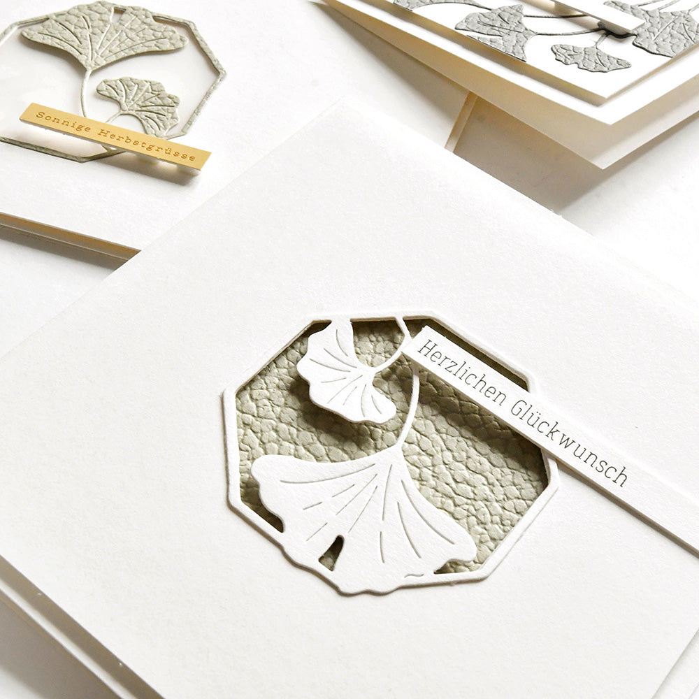 Fustella 'Ginkgo in octagonal frame' -D-AR-FL0392 - A.RENKE