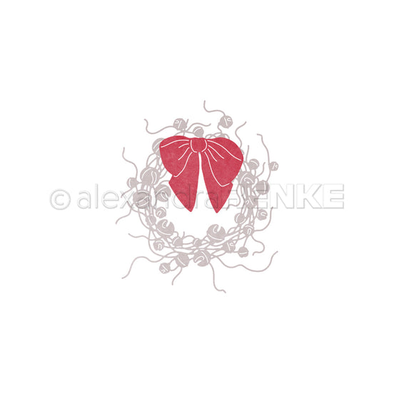 D-AR-FL0398 Set Fustelle 'Bell wreath with bow' - A.RENKE