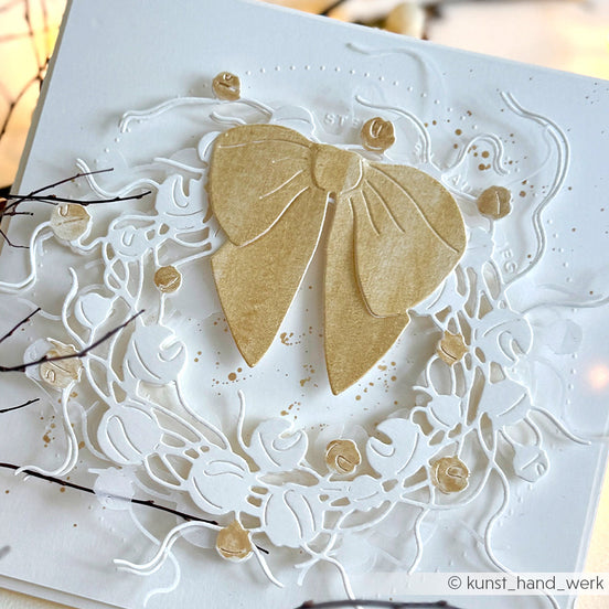 D-AR-FL0398 Set Fustelle 'Bell wreath with bow' - A.RENKE