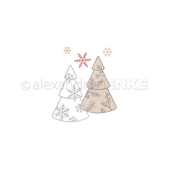 Set Fustelle 'Outline Winter Tannen'