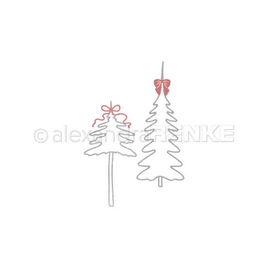 Set Fustelle 'Outline Schleifentannen Duo'