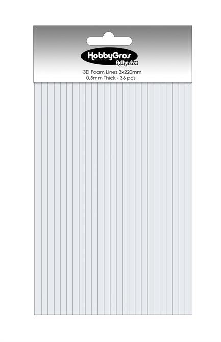 0.5 mm thick double-sided adhesive tape in strips - HGA003 - HOBBY GROSS