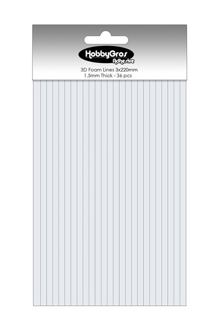 1.5 mm thick double-sided adhesive tape in strips - HGA005 - HOBBY GROSS