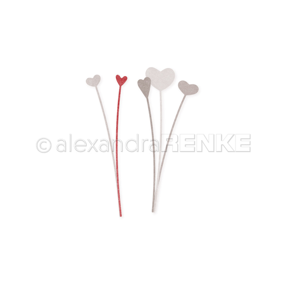 D-AR-HZ0046 Set fustelle 'Hearts on a stick Set 1 - A.RENKE