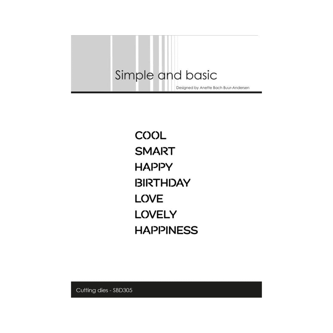 SBD305 Set Fustelle "Cut Words - English texts" - Simple and Basic