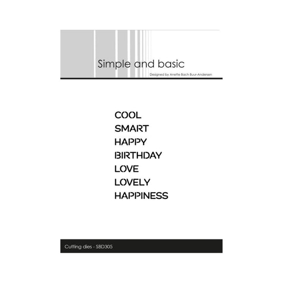 SBD305 Set Fustelle "Cut Words - English texts" - Simple and Basic