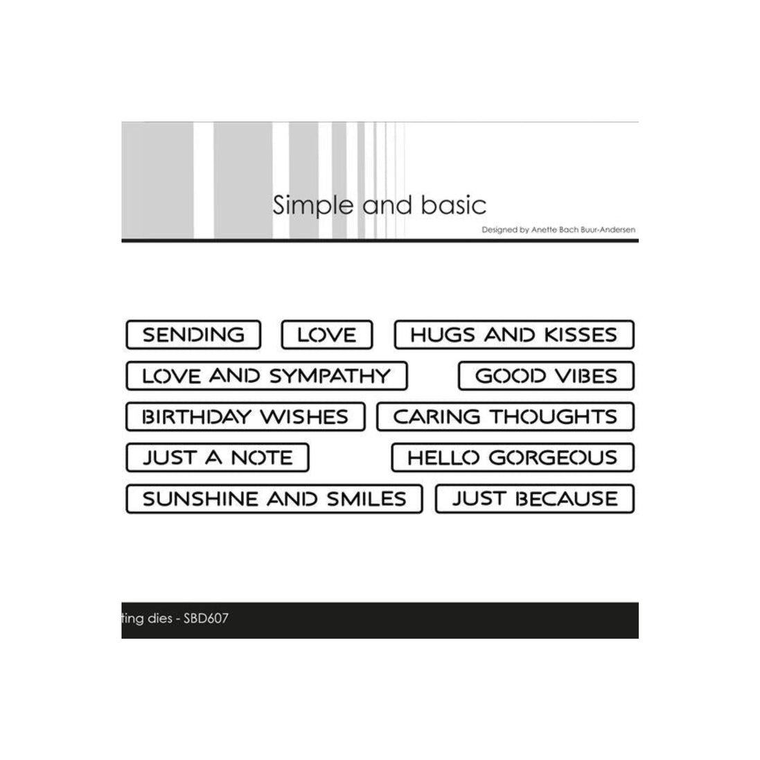SBD607 Set Fustelle "All in one Plate - Good vibes" - Simple and Basic