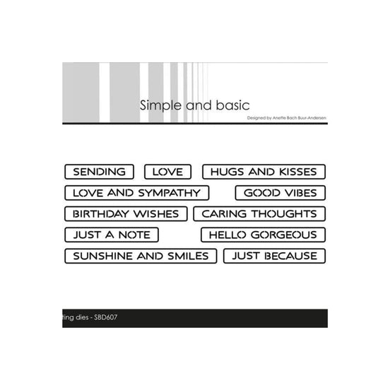SBD607 Set Fustelle "All in one Plate - Good vibes" - Simple and Basic