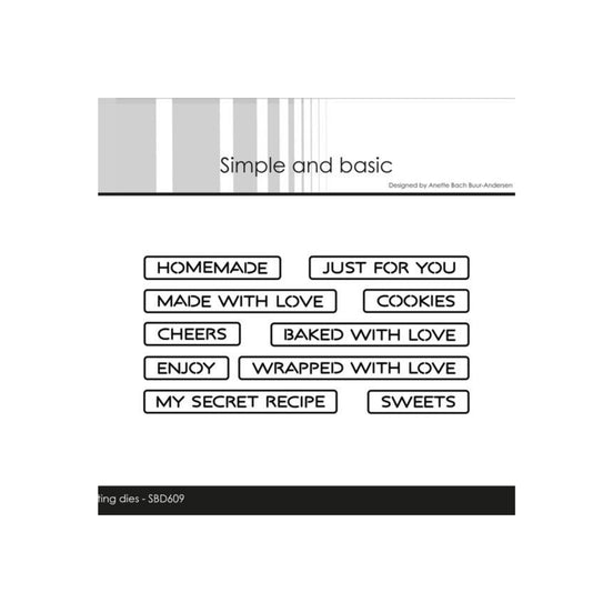 SBD609 Set Fustelle "All in one Plate - Homemade" - Simple and Basic