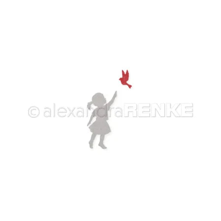D-AR-KI0038 Set Fustelle 'GIRL WIHT BIRD' - A.RENKE
