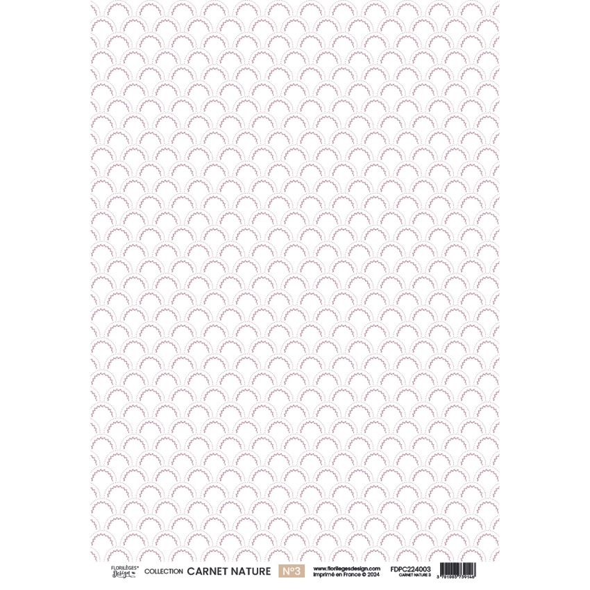 Set vellum "CARNET NATURE "  FDPC224005 - FLORILEGES DESIGN