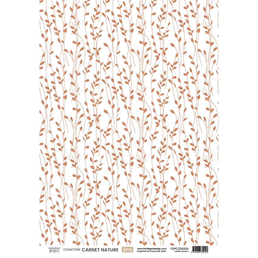 Set vellum "CARNET NATURE "  FDPC224005 - FLORILEGES DESIGN