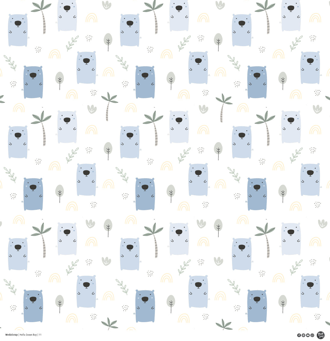 PAPER PACK "HELLO SWEET BOY"  12X12"- HSBPP12 - MODASCRAP