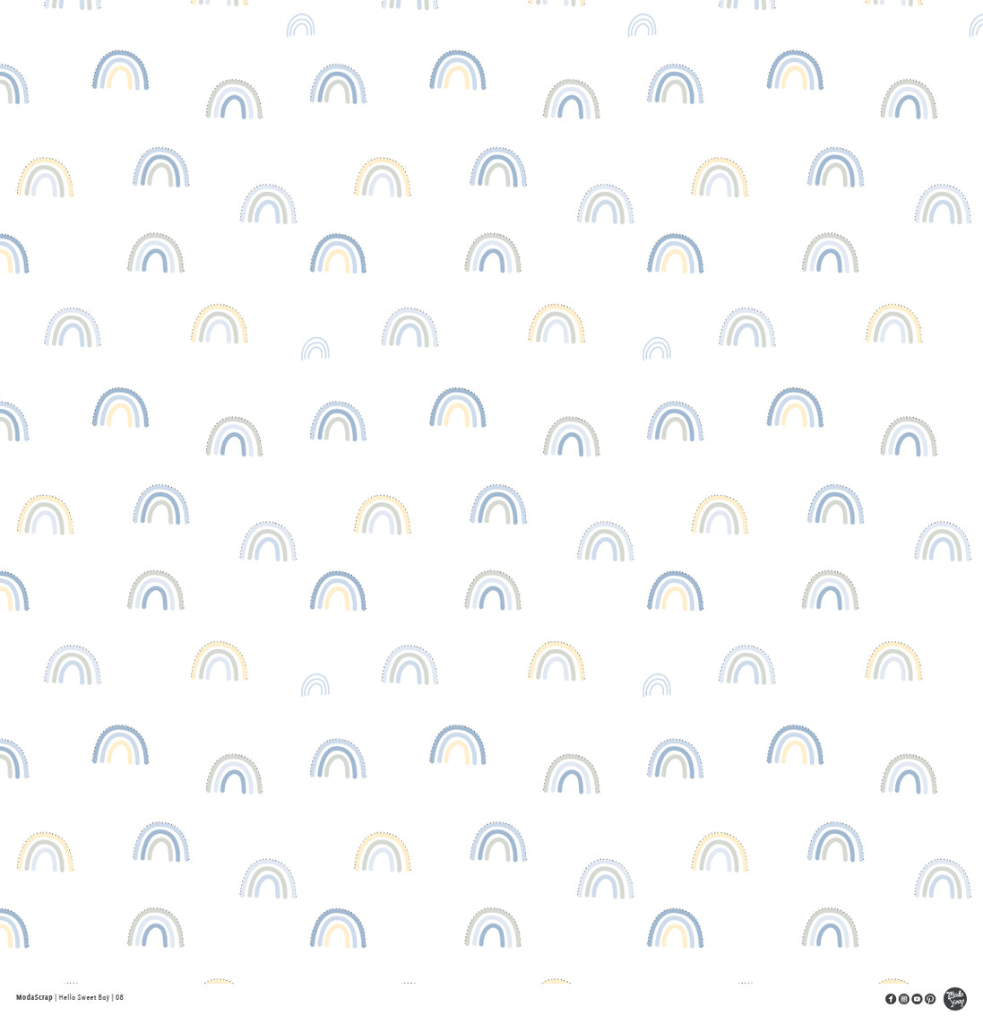 PAPER PACK "HELLO SWEET BOY"  12X12"- HSBPP12 - MODASCRAP