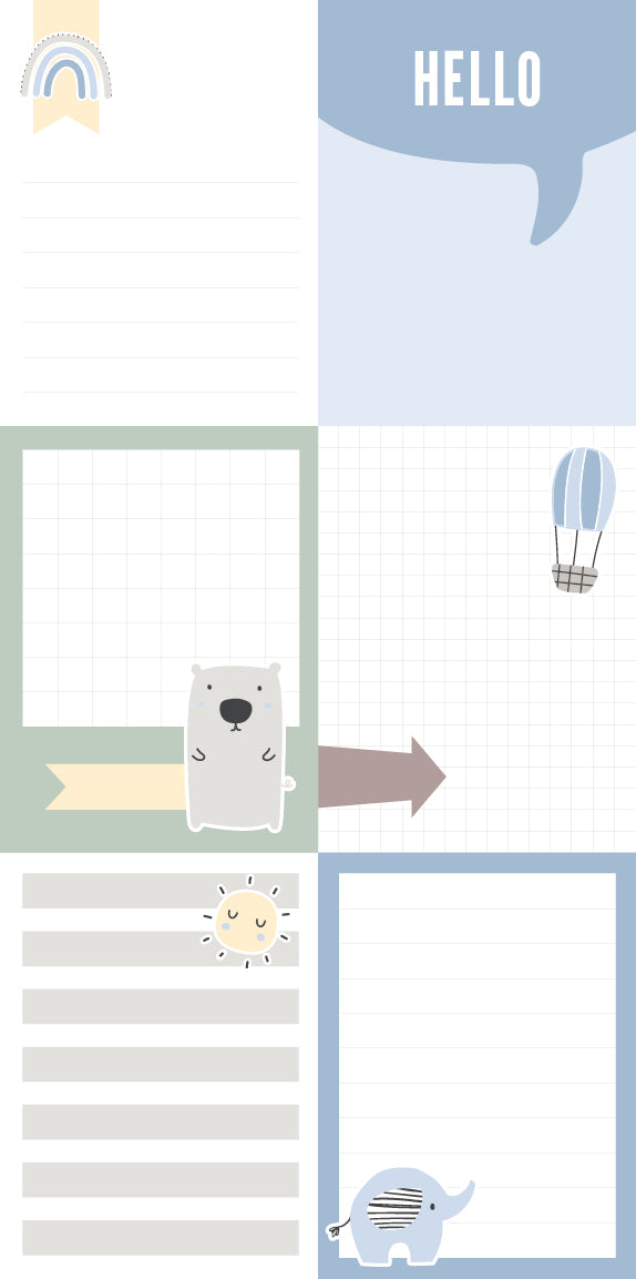 PAPER PACK "HELLO SWEET BOY 6X12"- HSBPP6 - MODASCRAP