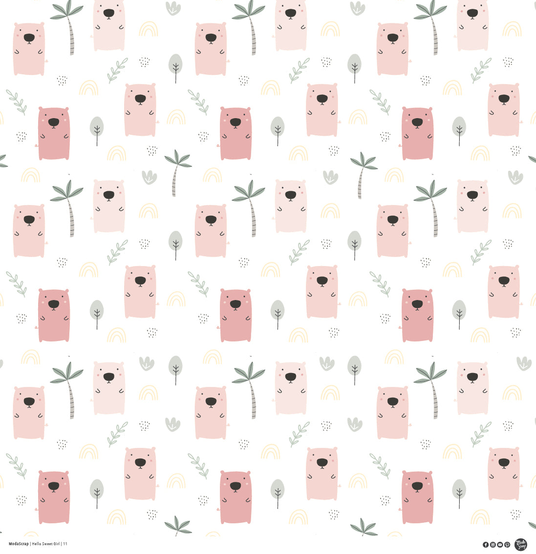 PAPER PACK "HELLO SWEET GIRL"  12X12"- HSGPP12 - MODASCRAP