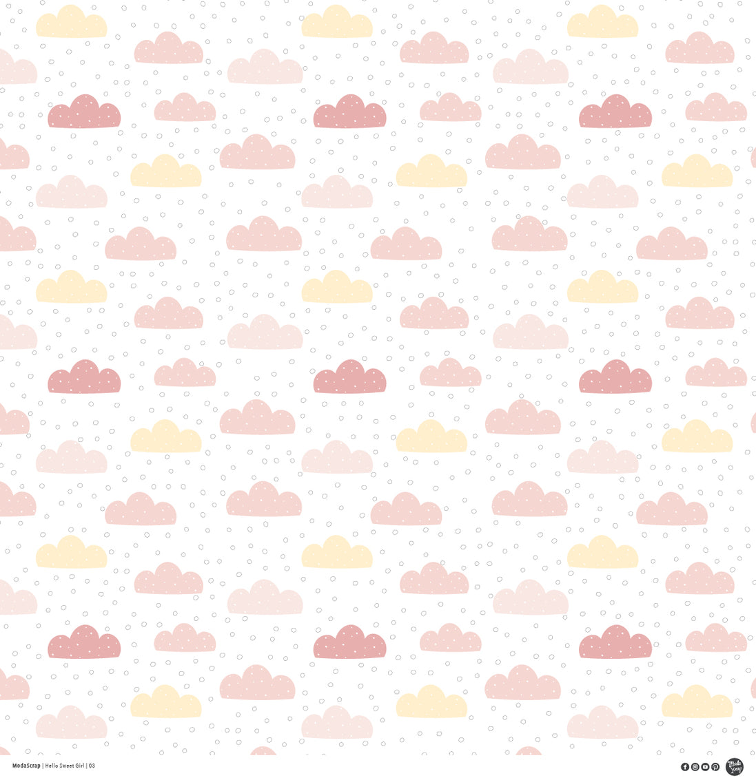 PAPER PACK "HELLO SWEET GIRL"  12X12"- HSGPP12 - MODASCRAP