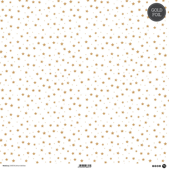 VELLUM "GOLD STARS" - GSKSS18 - MODASCRAP