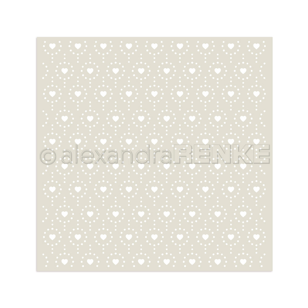 Stencil 'Hearts &amp; Points pattern ' - ST-AR-Mu0054- A.RENKE