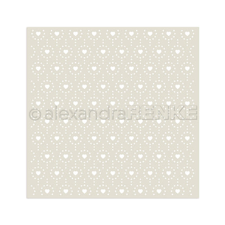 Stencil 'Hearts &amp; Points pattern ' - ST-AR-Mu0054- A.RENKE