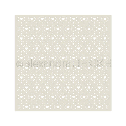 Stencil 'Hearts &amp; Points pattern ' - ST-AR-Mu0054- A.RENKE