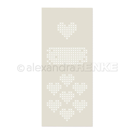 Stencil 'Kreuzstich Herzmuster'