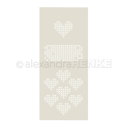 Stencil 'Kreuzstich Herzmuster'