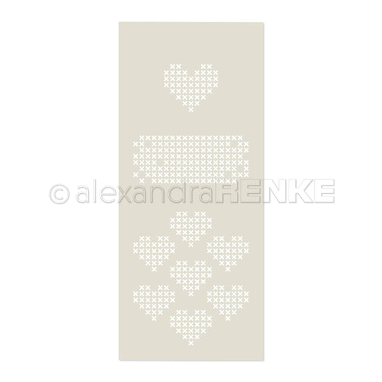 Stencil 'Kreuzstich Herzmuster'