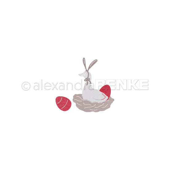 D-AR-Os0067  Set Fustelle 'Goose in Easter Fever' - A.RENKE