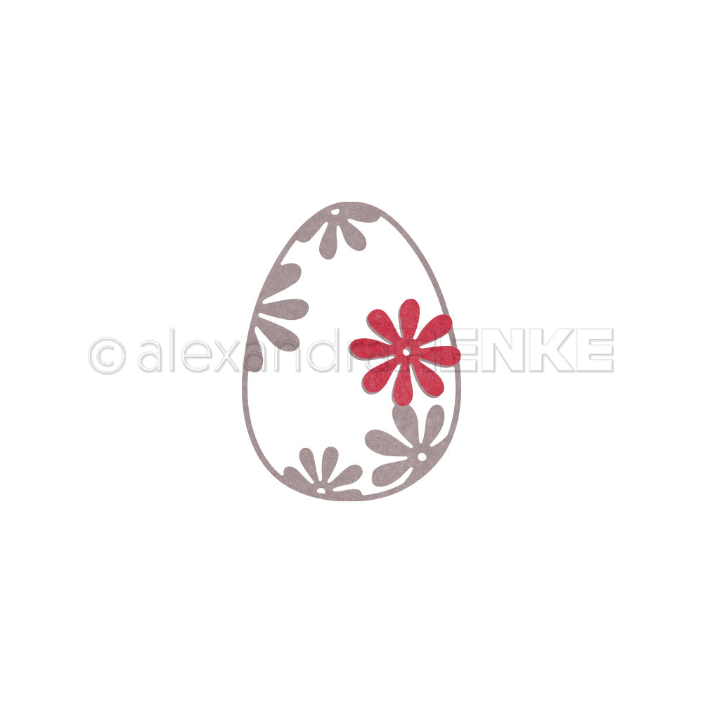 D-AR-Os0070  Set Fustelle 'Large Easter egg with daisies' - A.RENKE