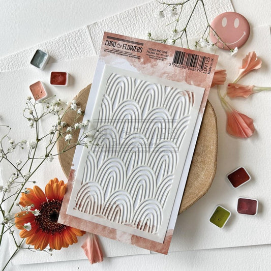Stencil - ARC EN CIEL  - LOV125 - CHOU & FLOWERS