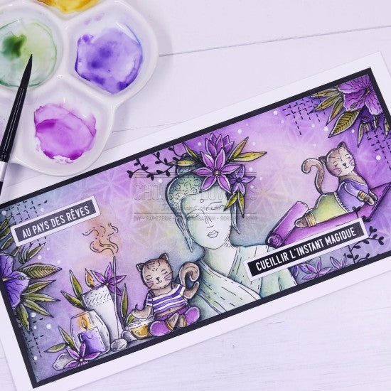 Stencil - FLEUR DE VIE  - VIB124 - CHOU & FLOWERS