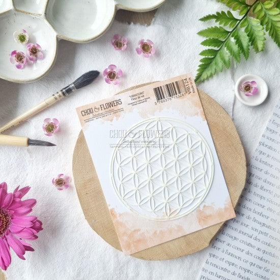 Stencil - FLEUR DE VIE - VIB124 - CHOU &amp; FLOWERS