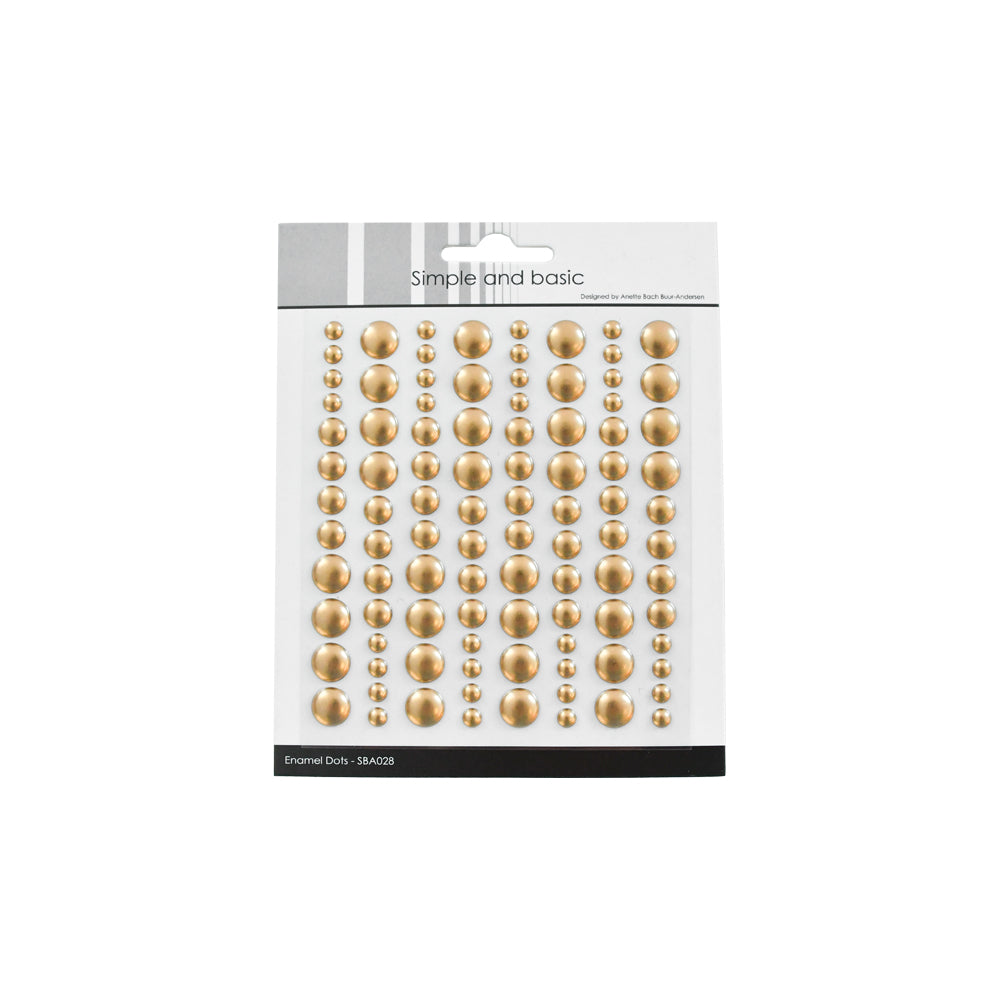 Enamel Dots 'Metallic Gold Matte'- SBA028 - SIMPLE AND BASIC