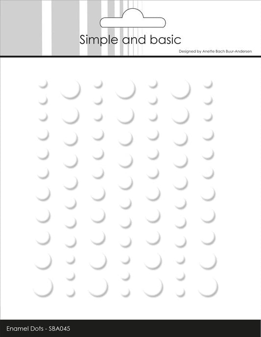 Enamel Dots MATE SBA045  'Soft White'-  SIMPLE AND BASIC
