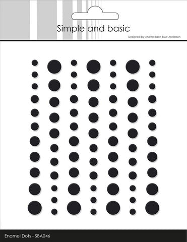 Enamel Dots MATE SBA046  'Black'-  SIMPLE AND BASIC