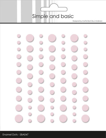 Enamel Dots MATE SBA047  'Light Pink'-  SIMPLE AND BASIC