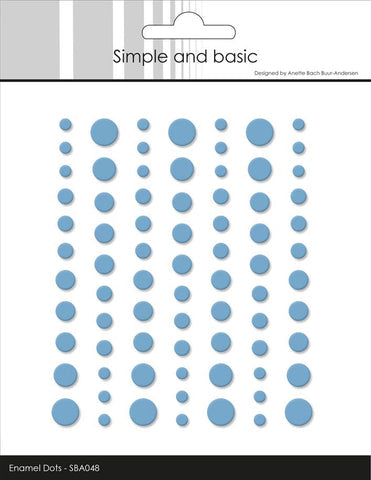 Enamel Dots MATE SBA048  'Light Blue'-  SIMPLE AND BASIC