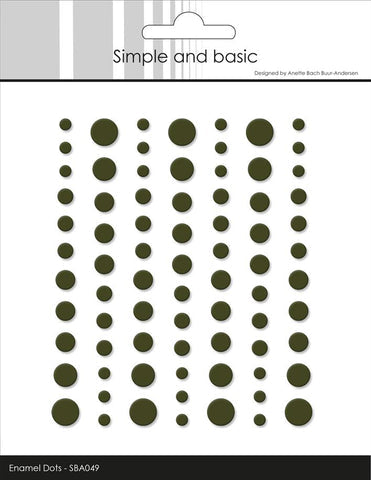 Enamel Dots MATE SBA049  'Forest Green '-  SIMPLE AND BASIC
