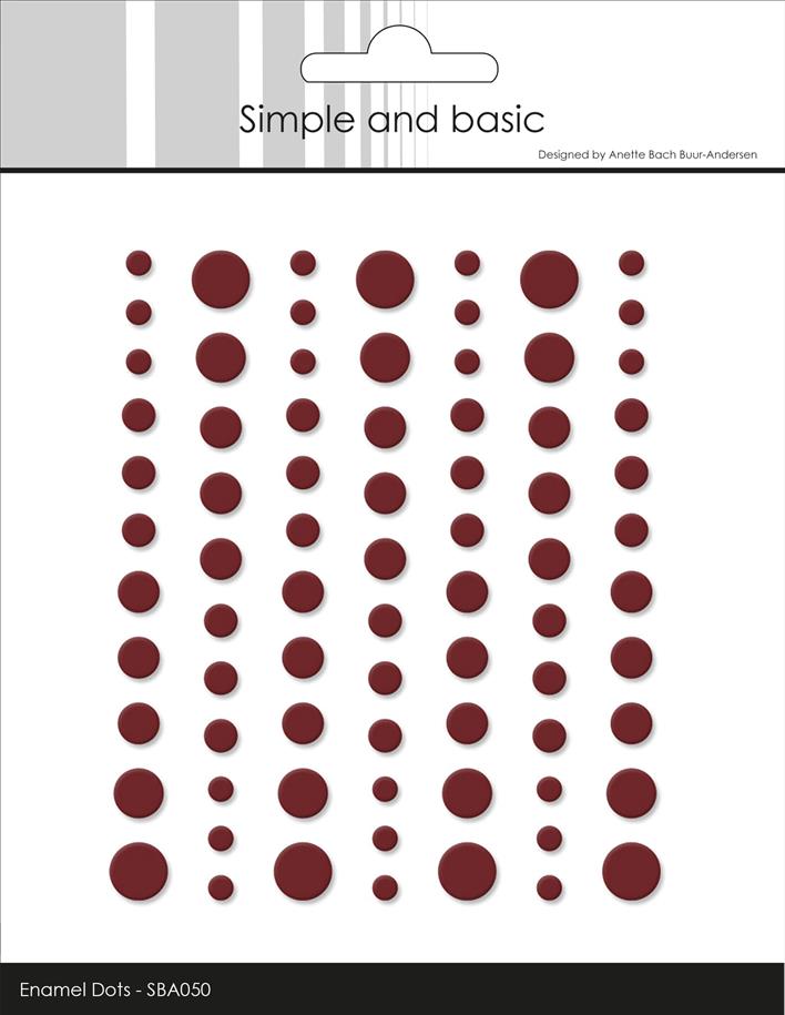 Enamel Dots MATE SBA050  'Wine Red'-  SIMPLE AND BASIC