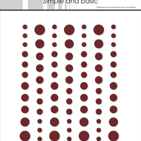 Enamel Dots MATE SBA050 'Wine Red'- SIMPLE AND BASIC