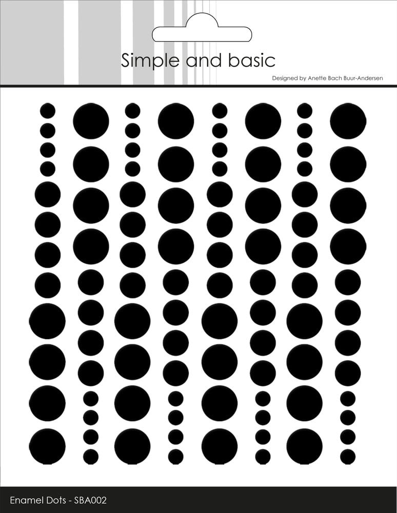 Enamel Dots SBA002 'black'- SIMPLE AND BASIC