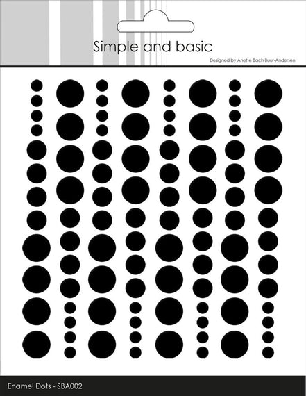 Enamel Dots SBA002 'black'- SIMPLE AND BASIC