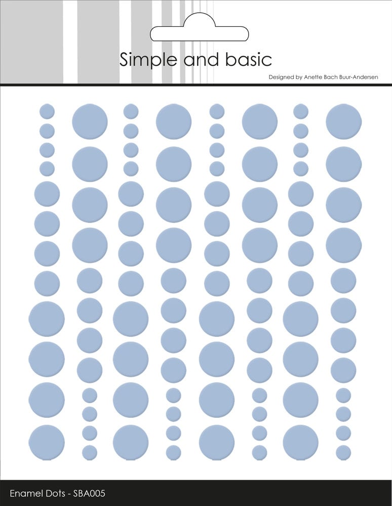 Enamel Dots SBA005 'Pigeon Blue' - SIMPLE AND BASIC