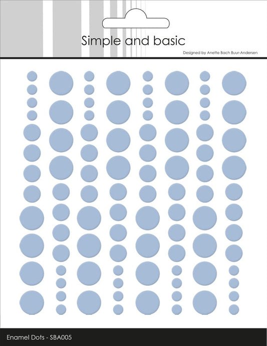 Enamel Dots SBA005 'Pigeon Blue' - SIMPLE AND BASIC