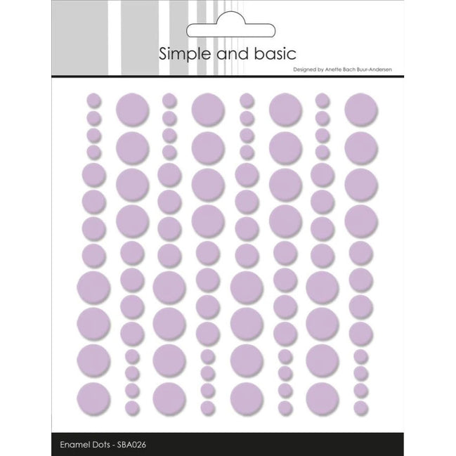 Enamel Dots SBA026 'Light Purple' - SIMPLE AND BASIC