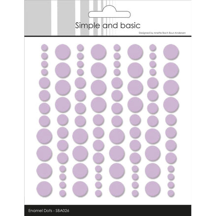 Enamel Dots SBA026 'Light Purple' - SIMPLE AND BASIC