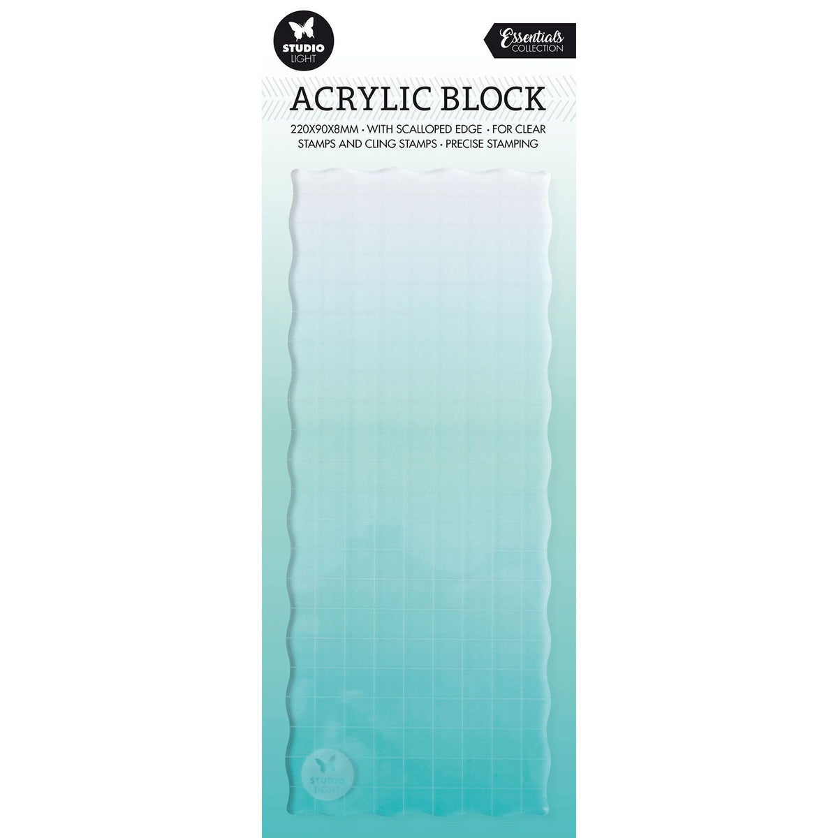 Acrylic Stamp Block 9x22x0.8cm - STUDIO LIGHT