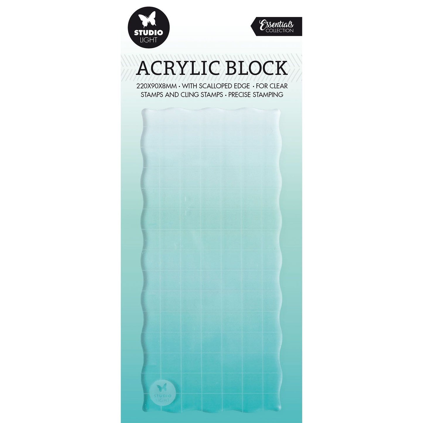 Blocco Acrilico per Timbri 7x15x0,8 cm - STUDIO LIGHT
