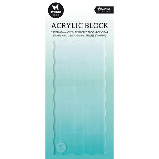 Blocco Acrilico per Timbri 7x15x0,8 cm - STUDIO LIGHT